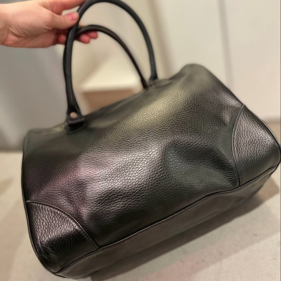 American Apparel Black Leather Handbag - Picture 2 of 7